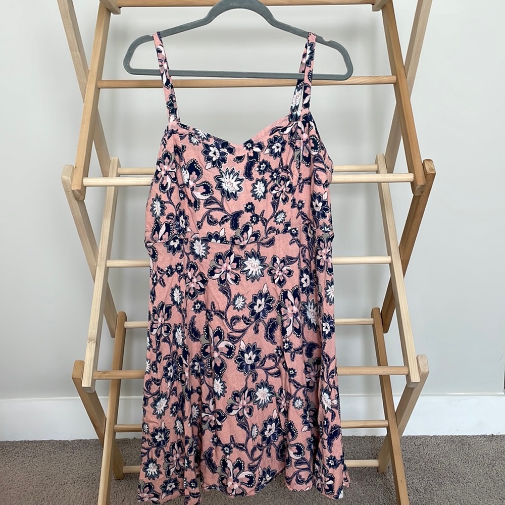 Torrid Pink & Blue Floral Dress